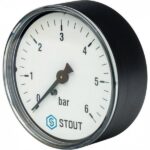 SIM-0009 Манометр аксиальный. Корпус Dn 63 мм 1/4" 0...6 бар кл.2.5 Stout