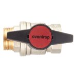 Кран шаровой латунный Oventrop Optibal (1077308) 1 ВР(г) х 1 НР(ш) полнопроходной бабочка прямой — изображение 4