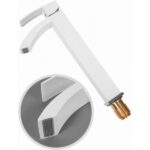 Cмеситель для раковины Hansberge CUBITO H2077W Белый хром — изображение 2